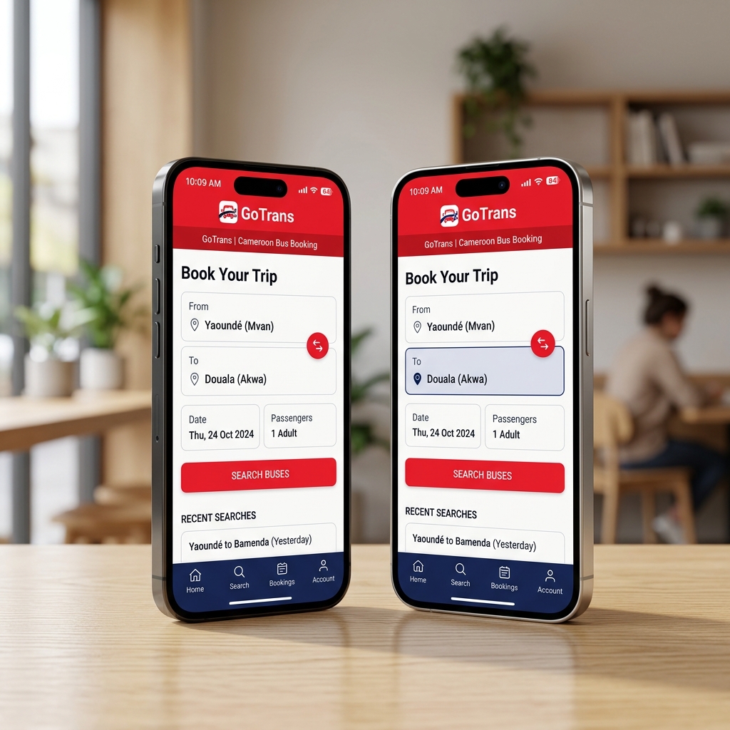 GoTrans App Mockup